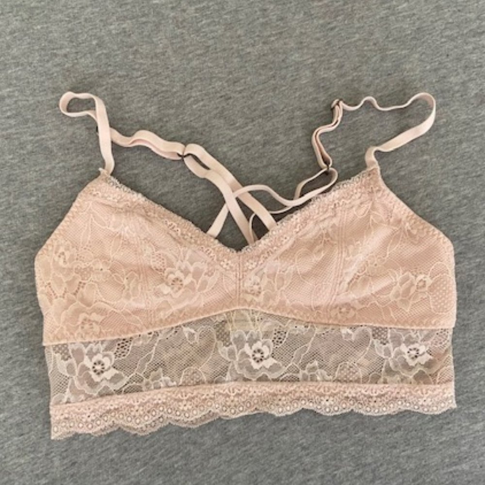 Abercrombie & Fitch Blush Pink Lace Bralette
